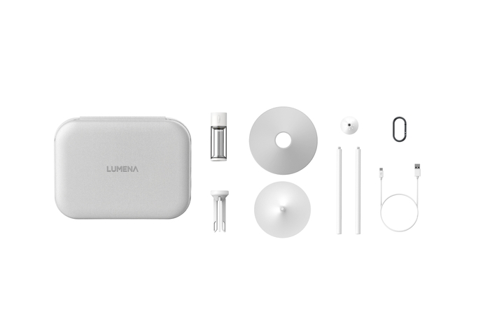 LUMENA「M3テーブルランプ」_ホワイト(内容)