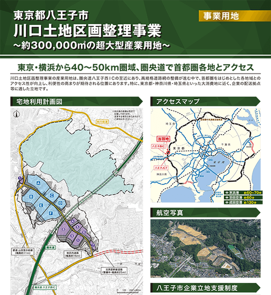 「川口土地区画整理事業」のチラシ(一部抜粋)