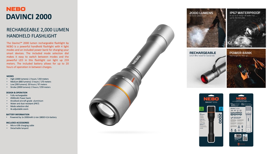 製品例(充電式懐中電灯)