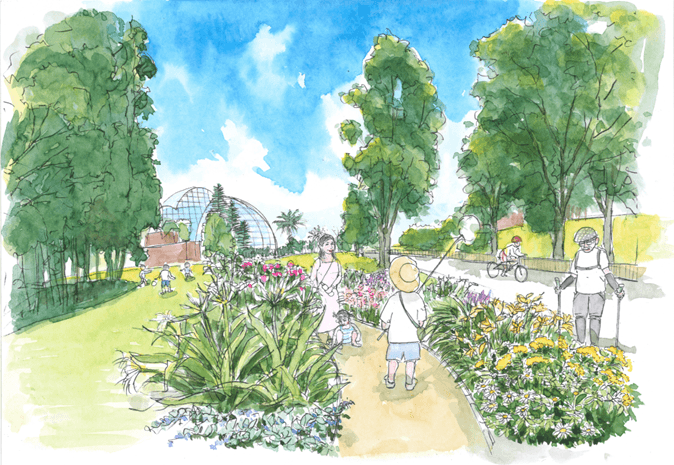 コンテストテーマ「海辺のサステナブルガーデン」イメージイラスト