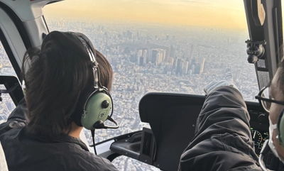 春休み4月、東京ヘリポートで 「ヘリコプター体験フライト」100回目の開催