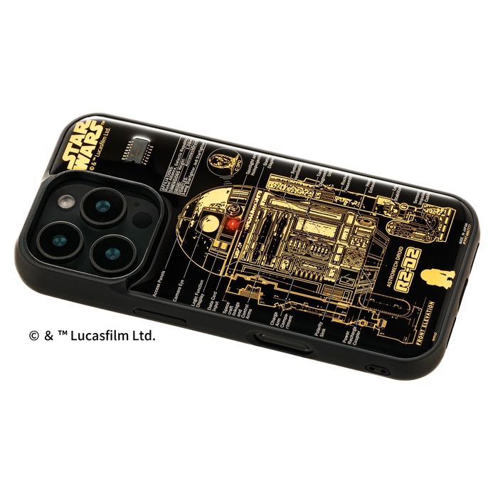 FLASH R2-D2 基板アート iPhone 16Pro ケース ななめ