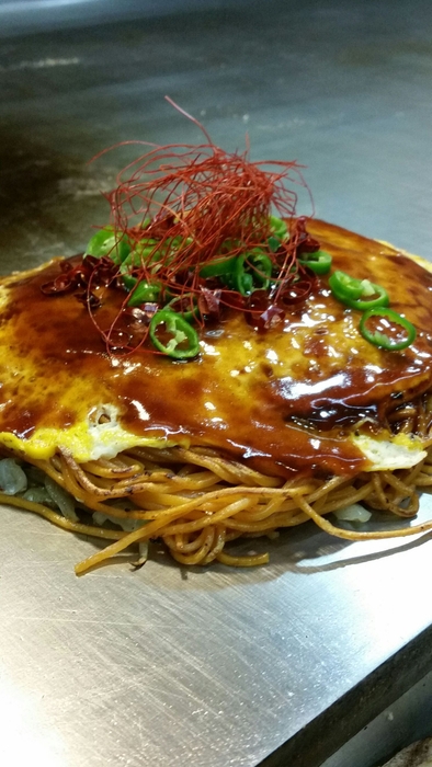 激辛マニアオススメ!辛麺お好み焼