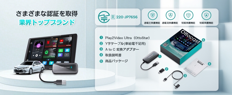 技適認証＆安心保護機能付