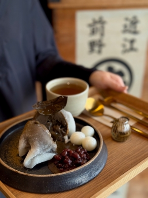 ほうじ茶パフェ提供
