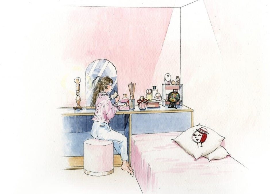 パウダールーム イメージイラスト