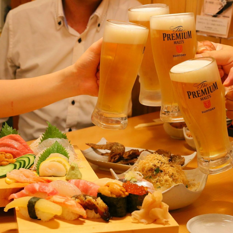 や台ずしで乾杯!