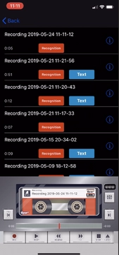 録音した音声を音声認識で自動文字起こし機能を搭載！ iOS用カセットレコーダー型アプリ「Qyur2(R)(キュルキュル)」