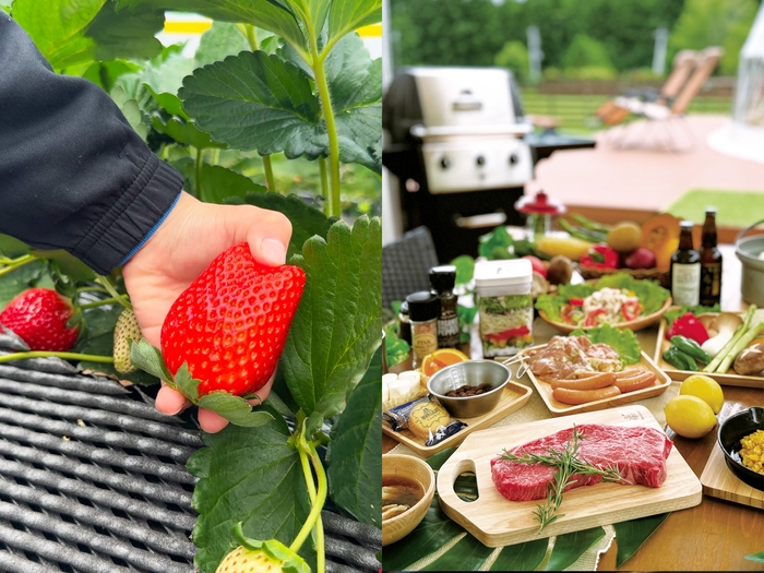 BBQ＆いちご狩り