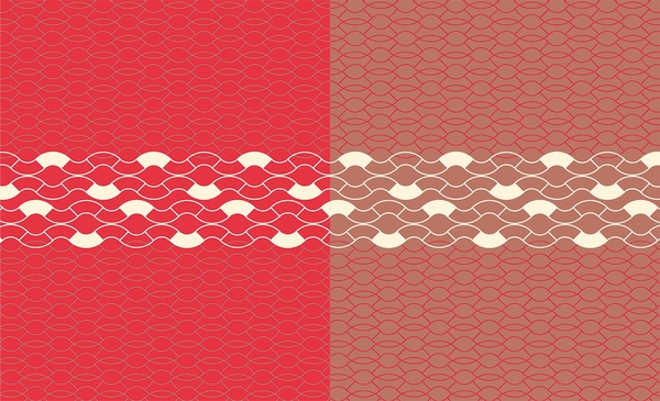 扇子柄をあしらい帯に見立てた座席シート図柄