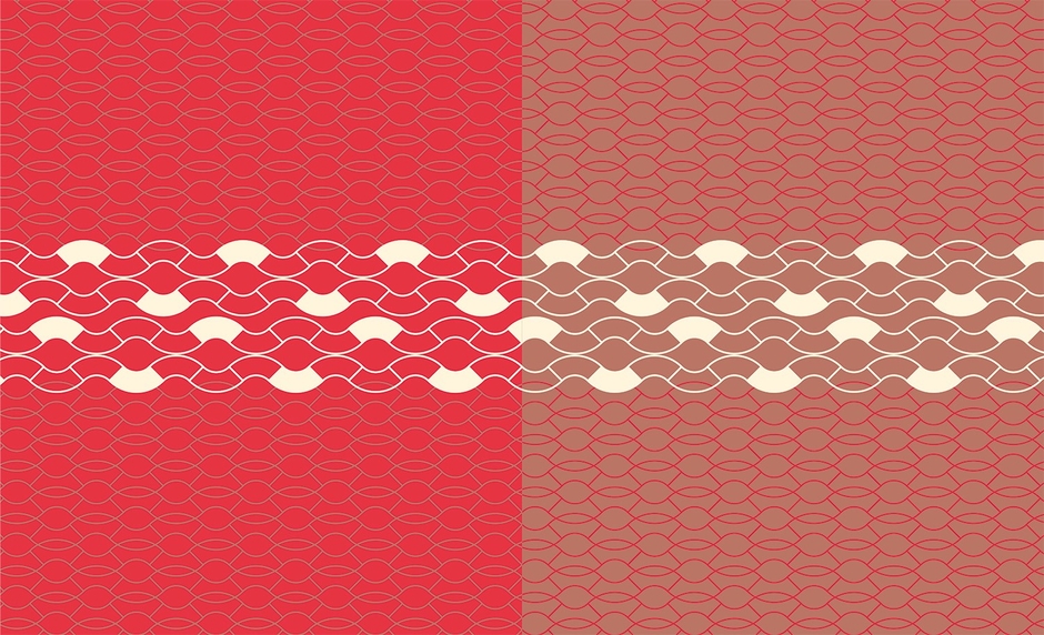 扇子柄をあしらい帯に見立てた座席シート図柄