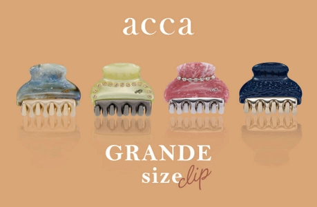 ＜限定発売＞夏のアップスタイルに！ 大きくてもコロンとフォルムが愛らしいヘアクリップ 「acca(アッカ)」“Grandeサイズ”第二弾が6/5登場！