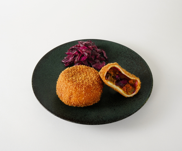 しば漬けカレーパン(白背景)