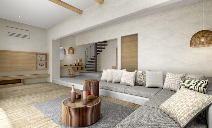 客室:リビング(グランブルーギャマン)