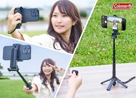 手のひらサイズのMagSafe対応4脚スタンド「Velbon（ベルボン）Coleman セルフィー 3WAY mini四脚」を新発売！