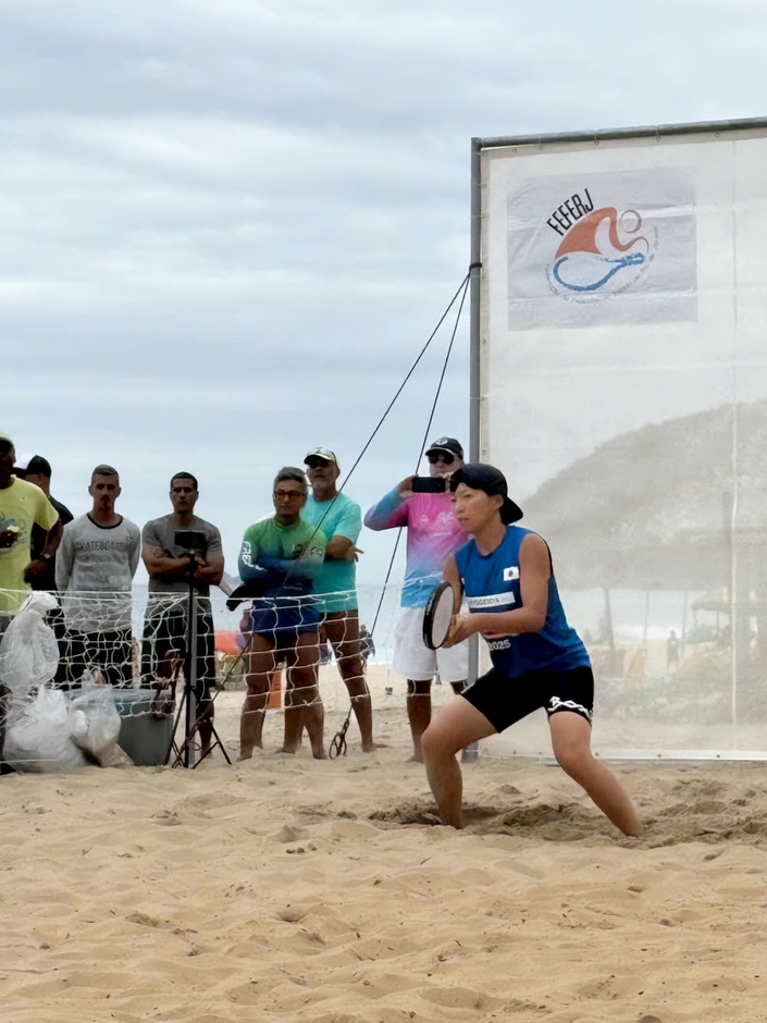 競技中の宮山有紀選手