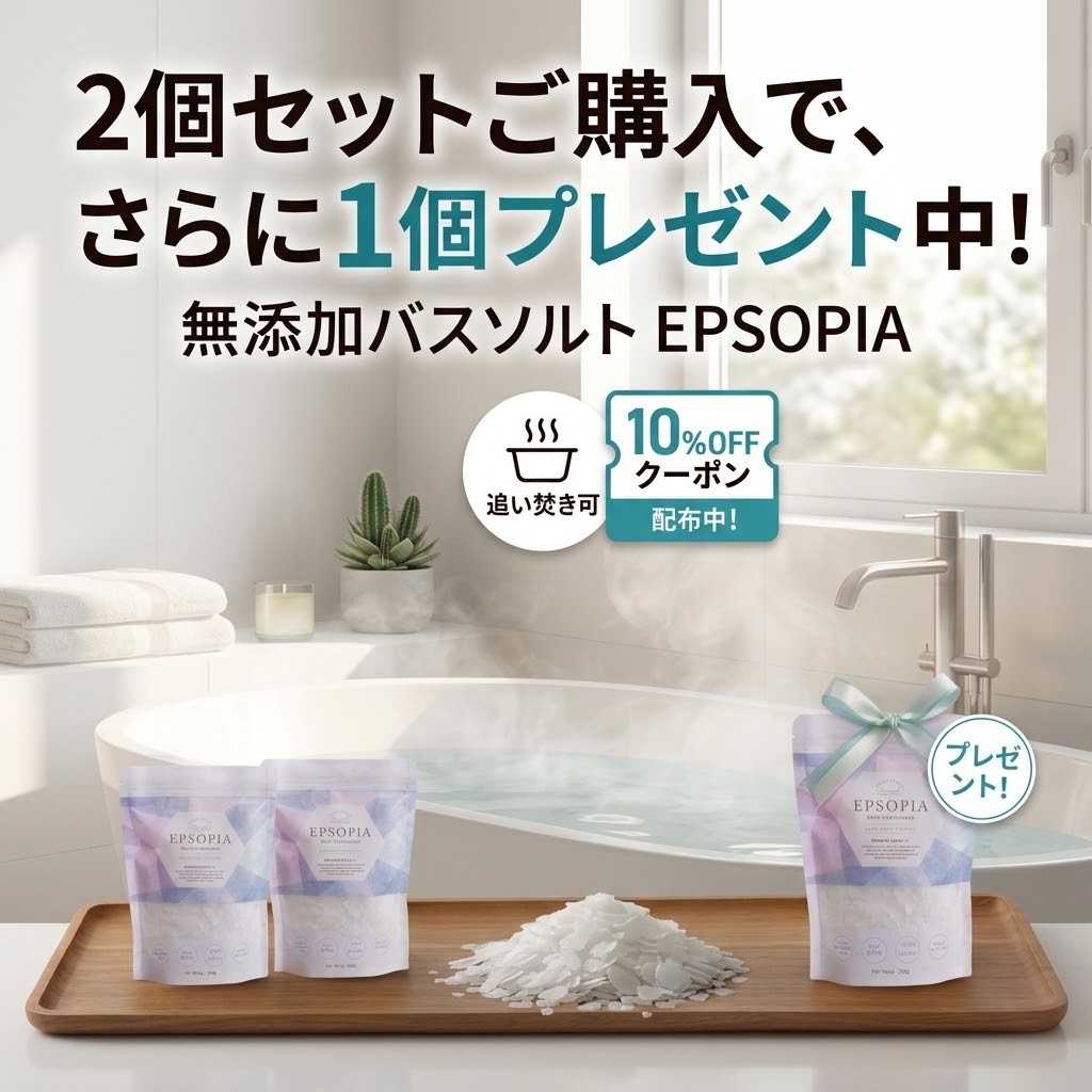 季節の変わり目の「秋バテ・冷え対策」に！エプソピア楽天市場店にて「2個セット購入で＋1個プレゼント」特別キャンペーン開催！