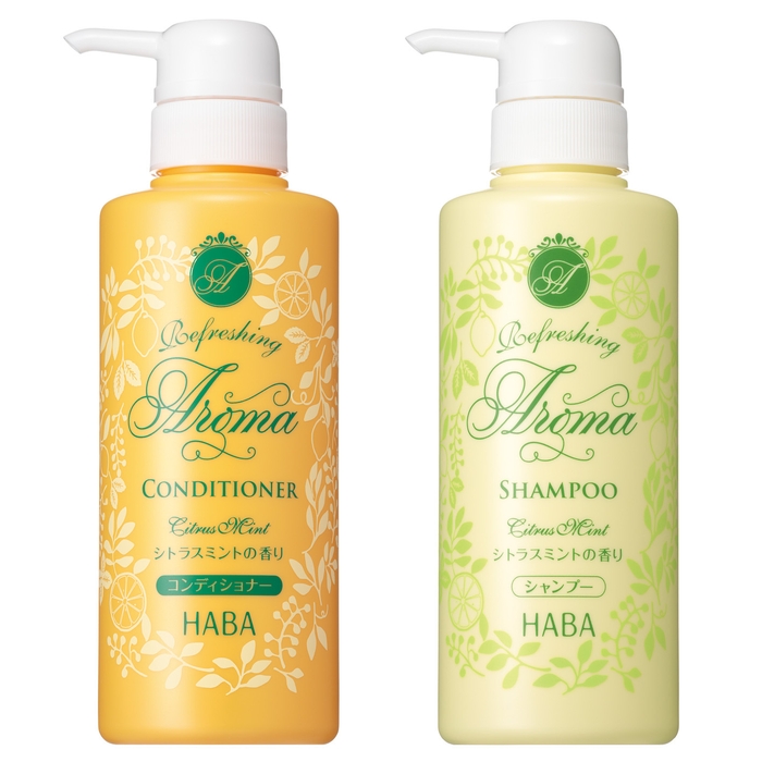 『さわやかアロマシャンプー<シトラスミントの香り>』『さわやかアロマコンディショナー<シトラスミントの香り>』