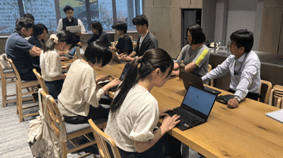 株式会社エイコー⾷品とミーティングを行う古殿ゼミ生