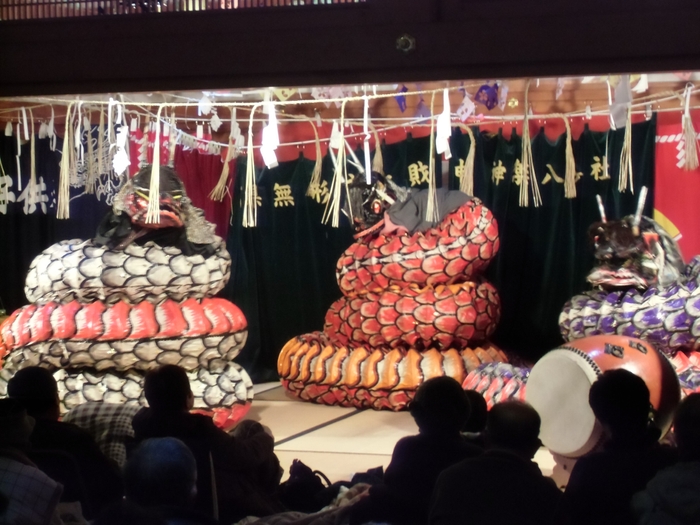 ダイナミックな神楽の演目「祇園の能」