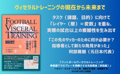 「レイヤー＝変数」を重ね、試合以上の複雑性を生み出す『フットボールヴィセラルトレーニング　無意識下でのプレーを覚醒させる先鋭理論［実践編］』が10月3日発売！