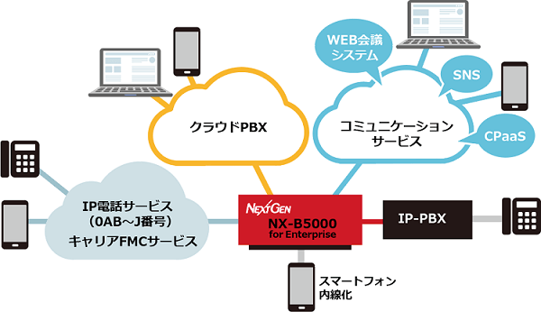  NX-B5000 for Enterprise 接続イメージ 