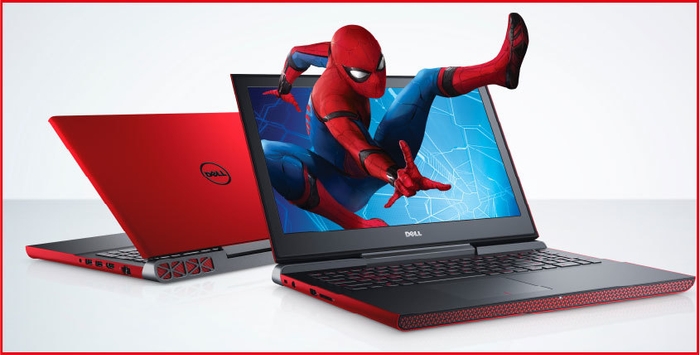 スパイダーマンを彷彿とさせる赤色天板使用「DellノートPC」