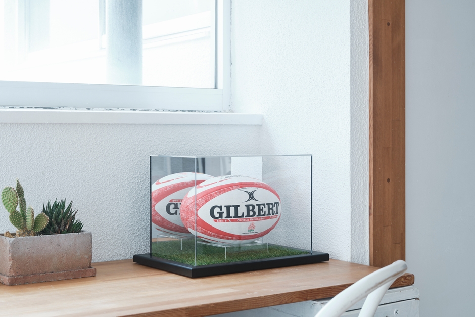 ラグビーボールケース 鏡付