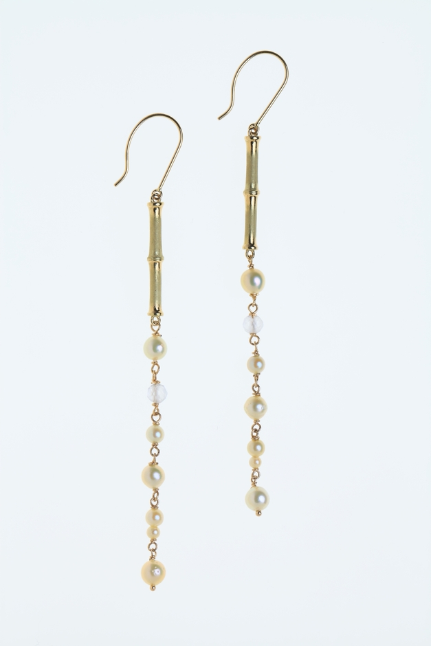 KAGUYA bambo “dripping” gold ピアス