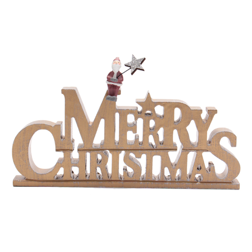 「Wood デコ Merry Xmas」価格：590円／サイズ： W25×D3×H8.5cm