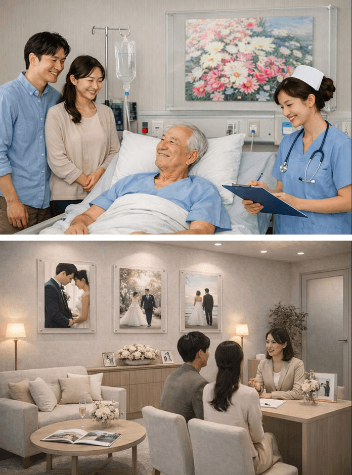 (上)病院／(下)ブライダルサロン