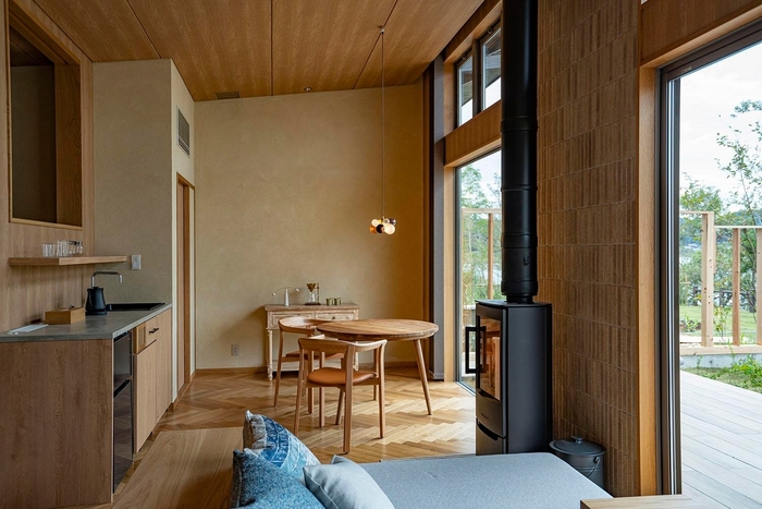 お部屋は3棟 暖炉のある1棟貸切タイプ