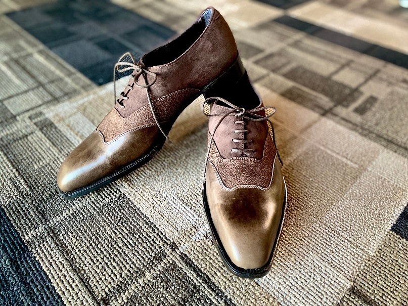 ブラウン ビンテージ レースアップシューズ(1)