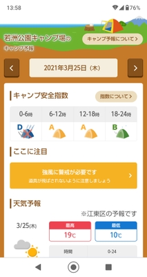 キャンプ安全指数