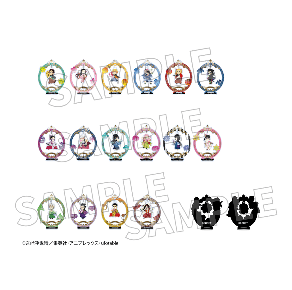 ▲ニジゲンノモリ×『鬼滅の刃』 ゆらゆらアクリルスタンド(A/B)【2023年】/825円