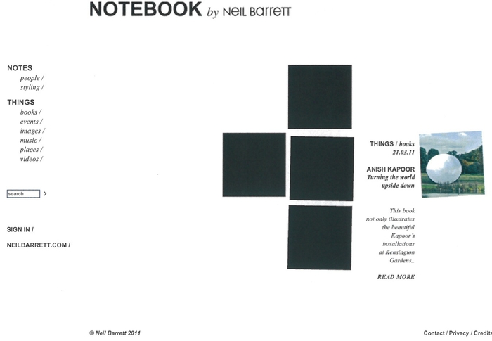 NOTEBOOK BY NEIL BARRETT