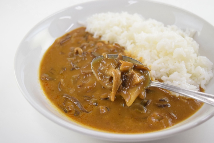 3種類のキノコを使用したカレー