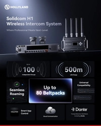 最大80台対応、500m通信可能な次世代インカムシステム「Solidcom H1」新登場