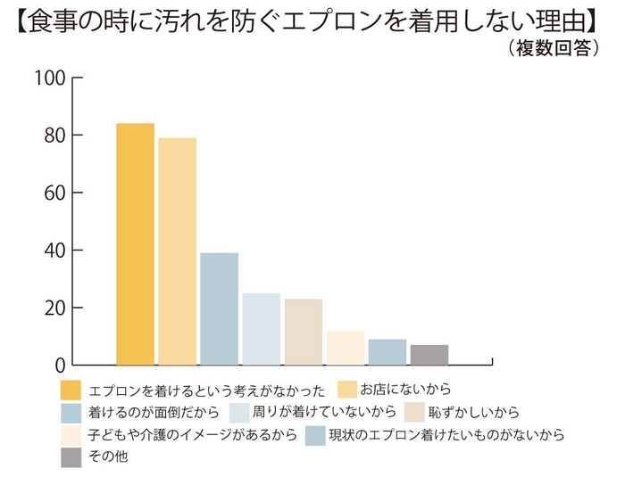 食事の時に汚れを防ぐエプロンを着用しない理由