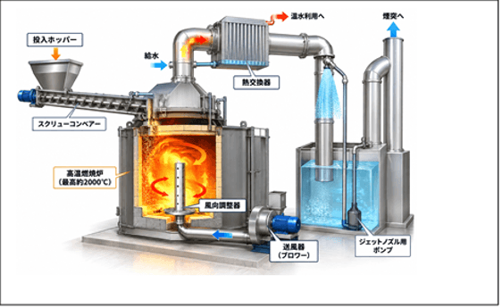 2000℃処理システム完成予想図