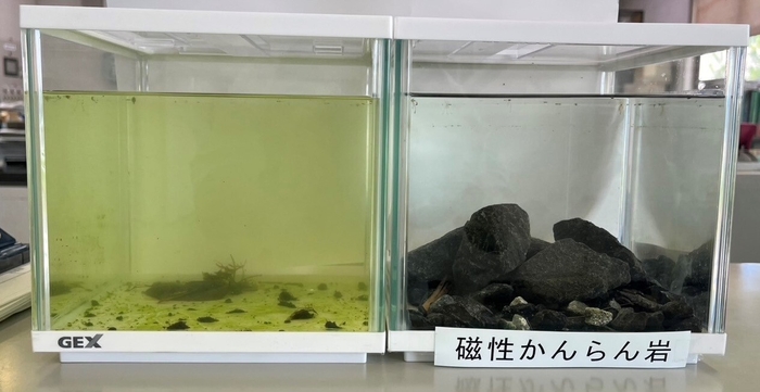 右側が磁性かんらん岩使用