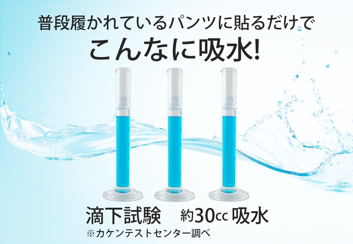 ピタガード30　吸水量イメージ
