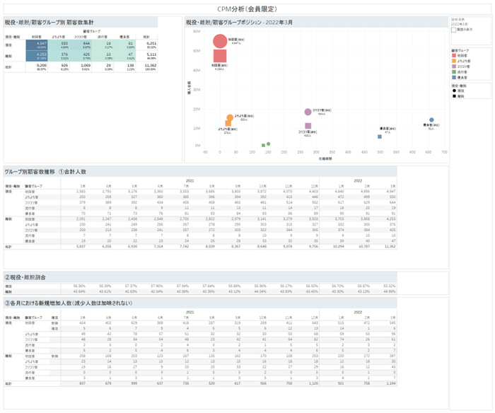 分析画面例(1)CPM分析