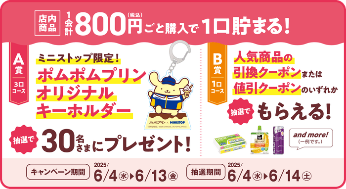 ポムポムプリン　オリジナルキーホルダー　販促画像