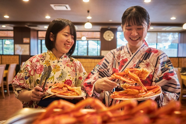ボイルガニもカニ刺しも焼きガニも好きなメニューを好きなだけ！