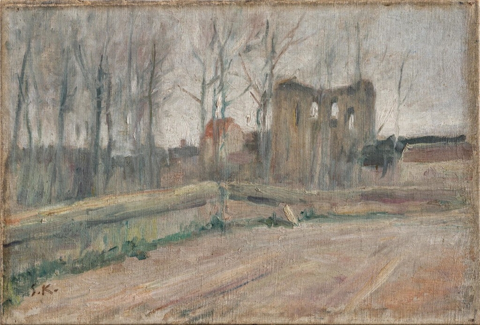 【参考】風景（グレー）　黒田清輝筆　明治25年(1892)頃　東京国立博物館蔵