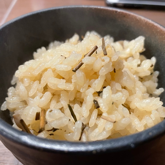 ほうじ茶の炊き込みご飯　