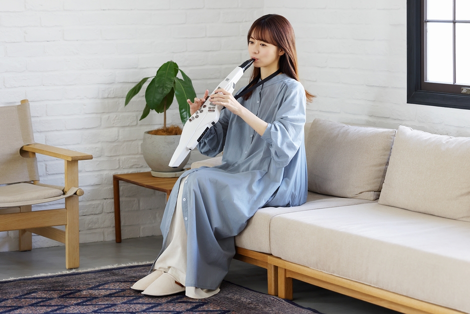 『Aerophone AE-20』の演奏イメージ(AE-20W)
