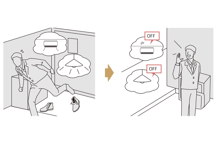 【行動をきっかけに機器が連動】