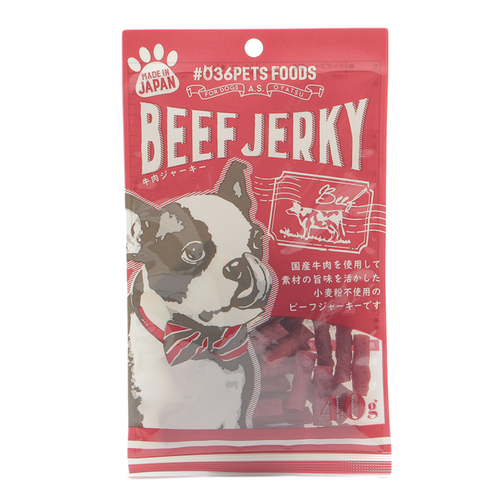 「犬のおやつ 牛肉ジャーキー」価格：132円／内容量：40g